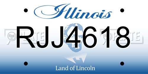 RJJ4618 Illinois License Plate