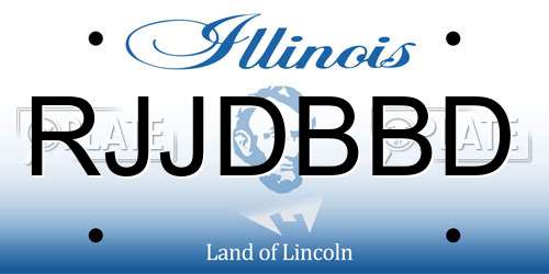 RJJDBBD Illinois License Plate