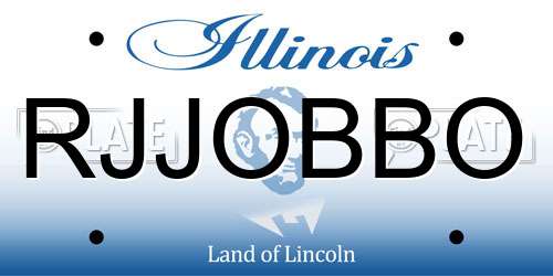 RJJOBBO Illinois License Plate