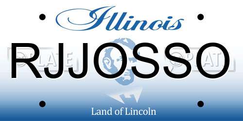 RJJOSSO Illinois License Plate