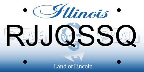 RJJQSSQ Illinois License Plate