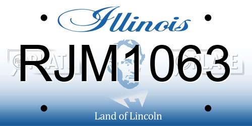 RJM1063 Illinois License Plate