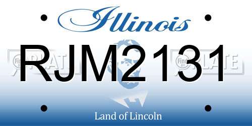 RJM2131 Illinois License Plate