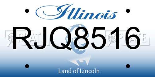 RJQ8516 Illinois License Plate