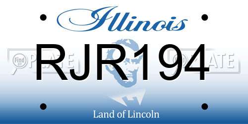RJR194 Illinois License Plate