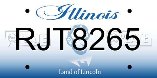 RJT8265 Illinois License Plate