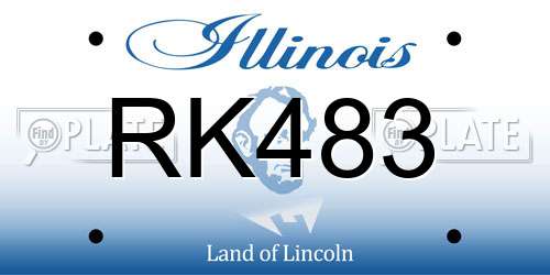 RK483 Illinois License Plate