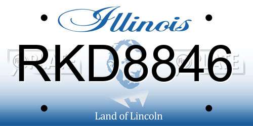 RKD8846 Illinois License Plate