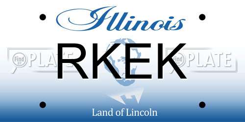 RKEK Illinois License Plate