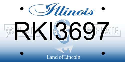RKI3697 Illinois License Plate