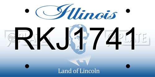 RKJ1741 Illinois License Plate