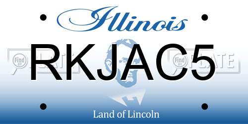 RKJAC5 Illinois License Plate
