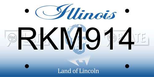 RKM914 Illinois License Plate