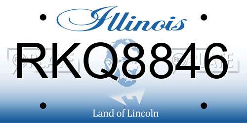RKQ8846 Illinois License Plate