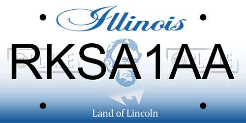 RKSA1AA Illinois License Plate