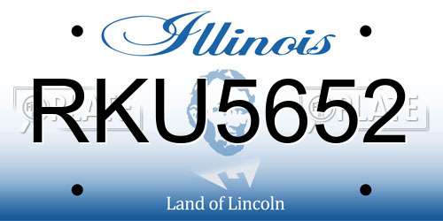 RKU5652 Illinois License Plate