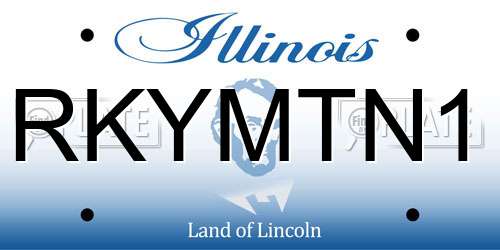 RKYMTN1 Illinois License Plate
