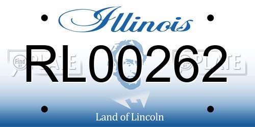 RL00262 Illinois License Plate