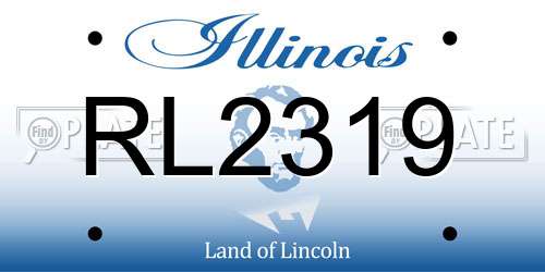 RL2319 Illinois License Plate