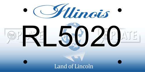 RL5020 Illinois License Plate
