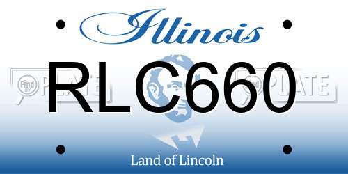 RLC660 Illinois License Plate