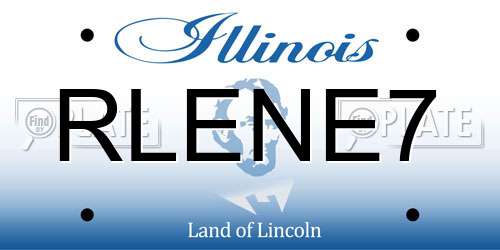 RLENE7 Illinois License Plate