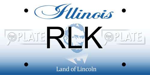 RLK Illinois License Plate
