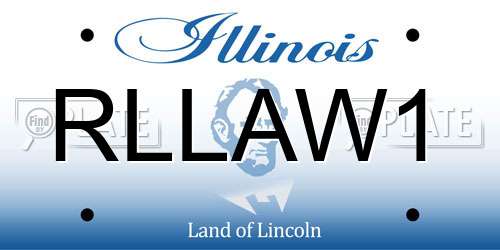 RLLAW1 Illinois License Plate
