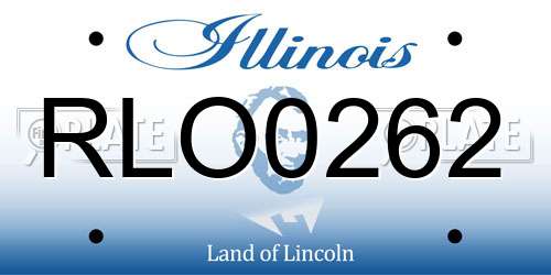 RLO0262 Illinois License Plate