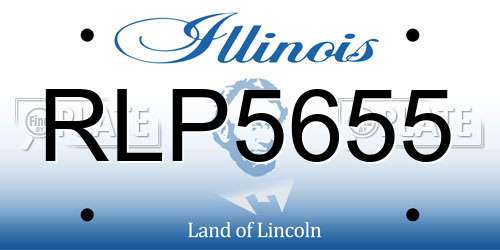 RLP5655 Illinois License Plate
