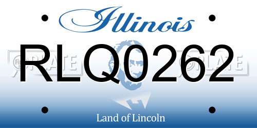 RLQ0262 Illinois License Plate