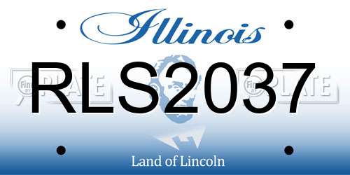RLS2037 Illinois License Plate