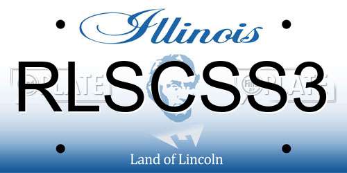 RLSCSS3 Illinois License Plate
