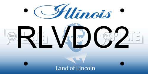 RLVDC2 Illinois License Plate