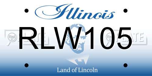 RLW105 Illinois License Plate