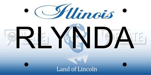 RLYNDA Illinois License Plate
