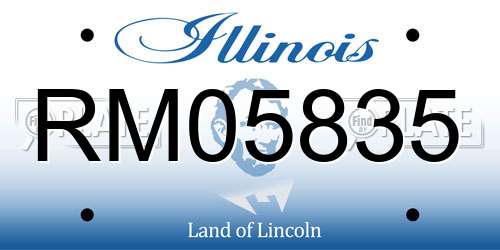 RM05835 Illinois License Plate