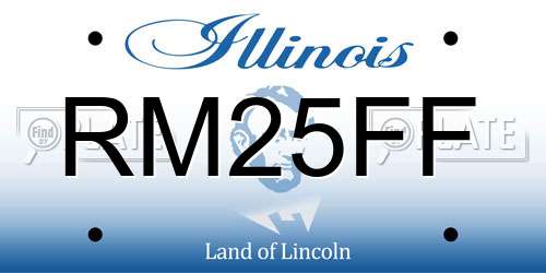 RM25FF Illinois License Plate