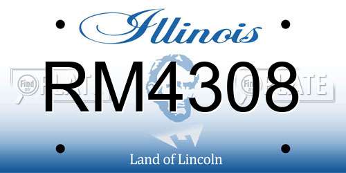 RM4308 Illinois License Plate