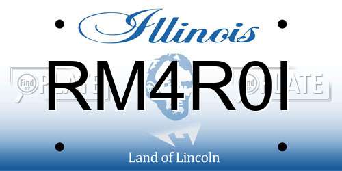 RM4R0I Illinois License Plate