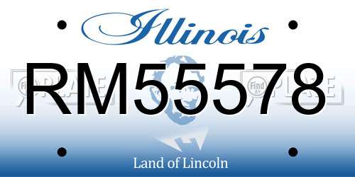 RM55578 Illinois License Plate
