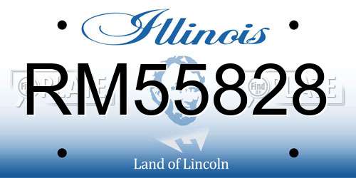 RM55828 Illinois License Plate