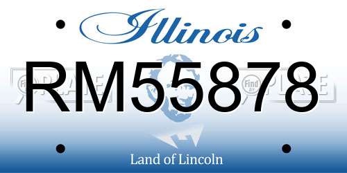 RM55878 Illinois License Plate