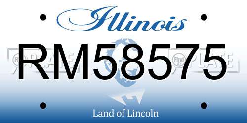 RM58575 Illinois License Plate