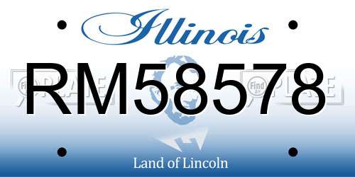 RM58578 Illinois License Plate