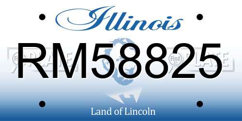 RM58825 Illinois License Plate