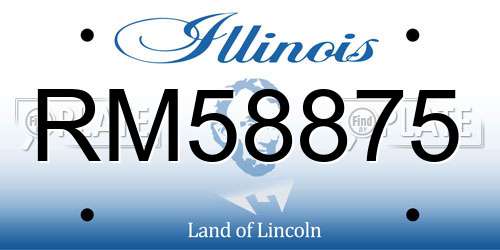 RM58875 Illinois License Plate