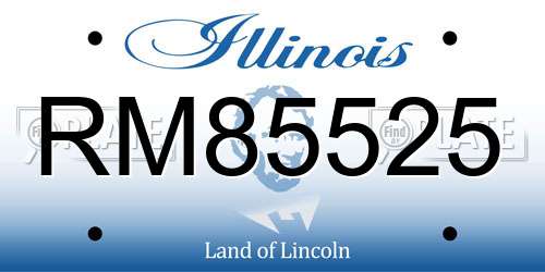 RM85525 Illinois License Plate