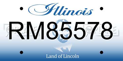 RM85578 Illinois License Plate