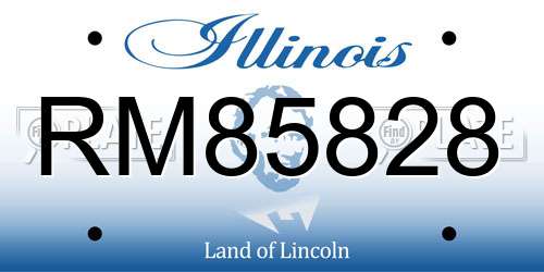 RM85828 Illinois License Plate